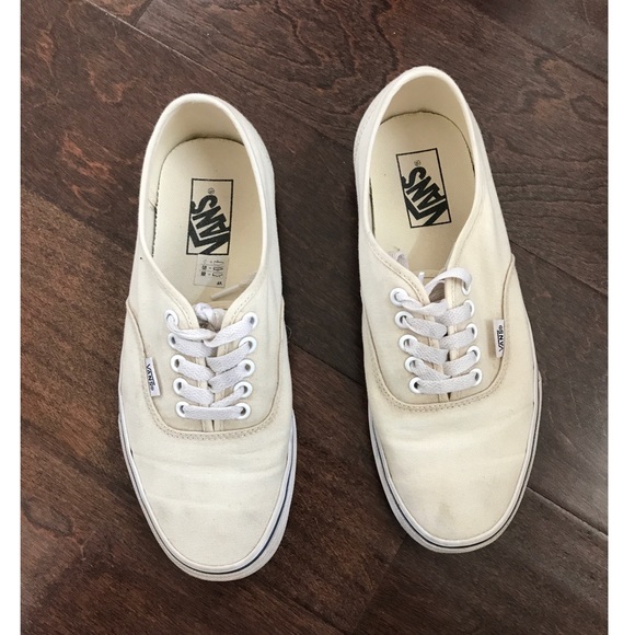 off white authentic vans